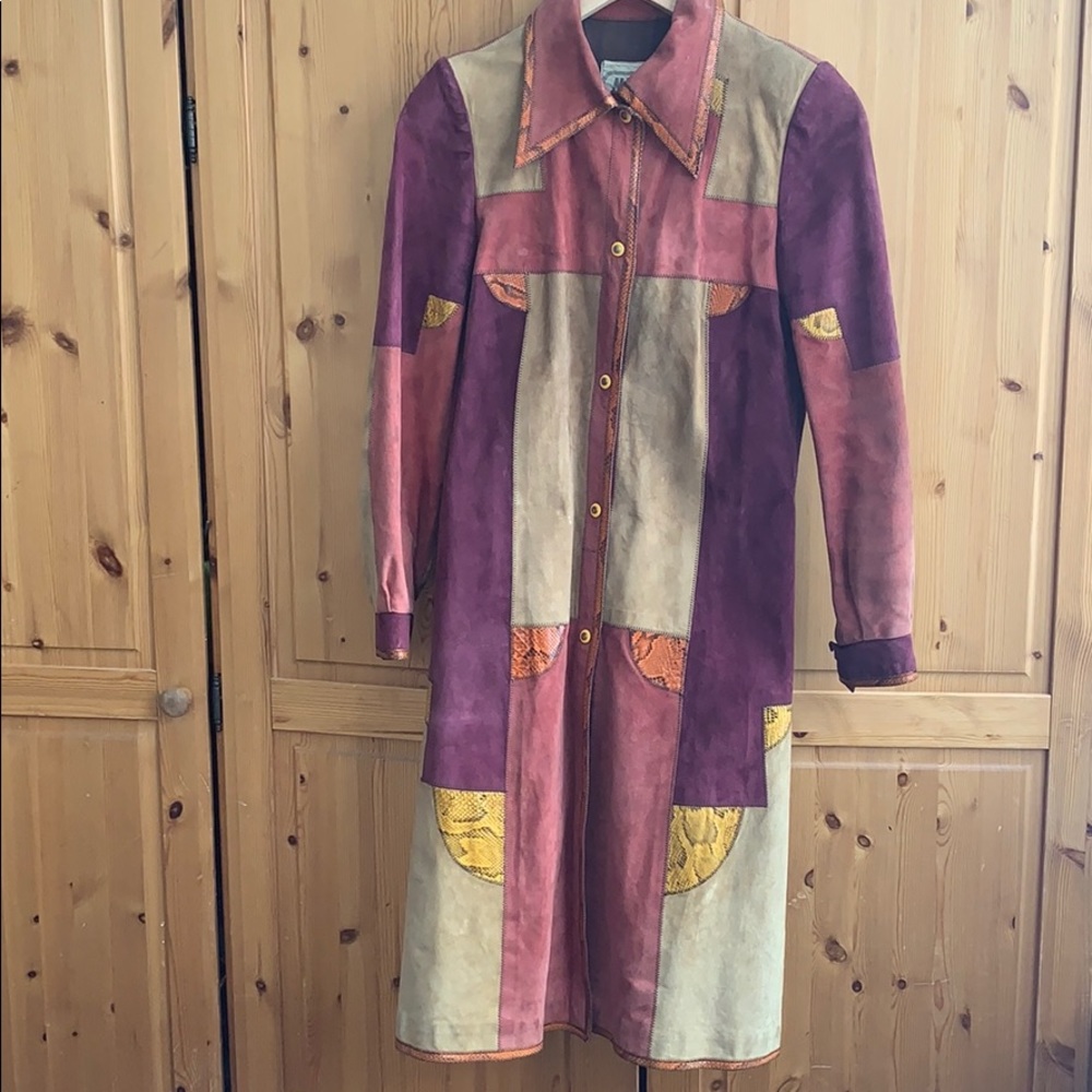 Mura vintage 60s snakeskin suede patchwork jacket